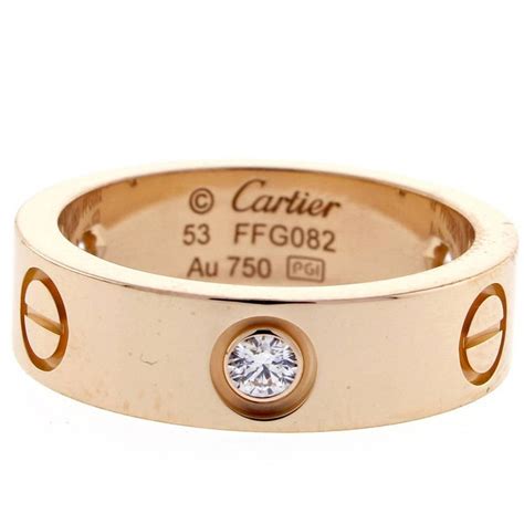 cartier ring pink|cartier love ring diamond size.